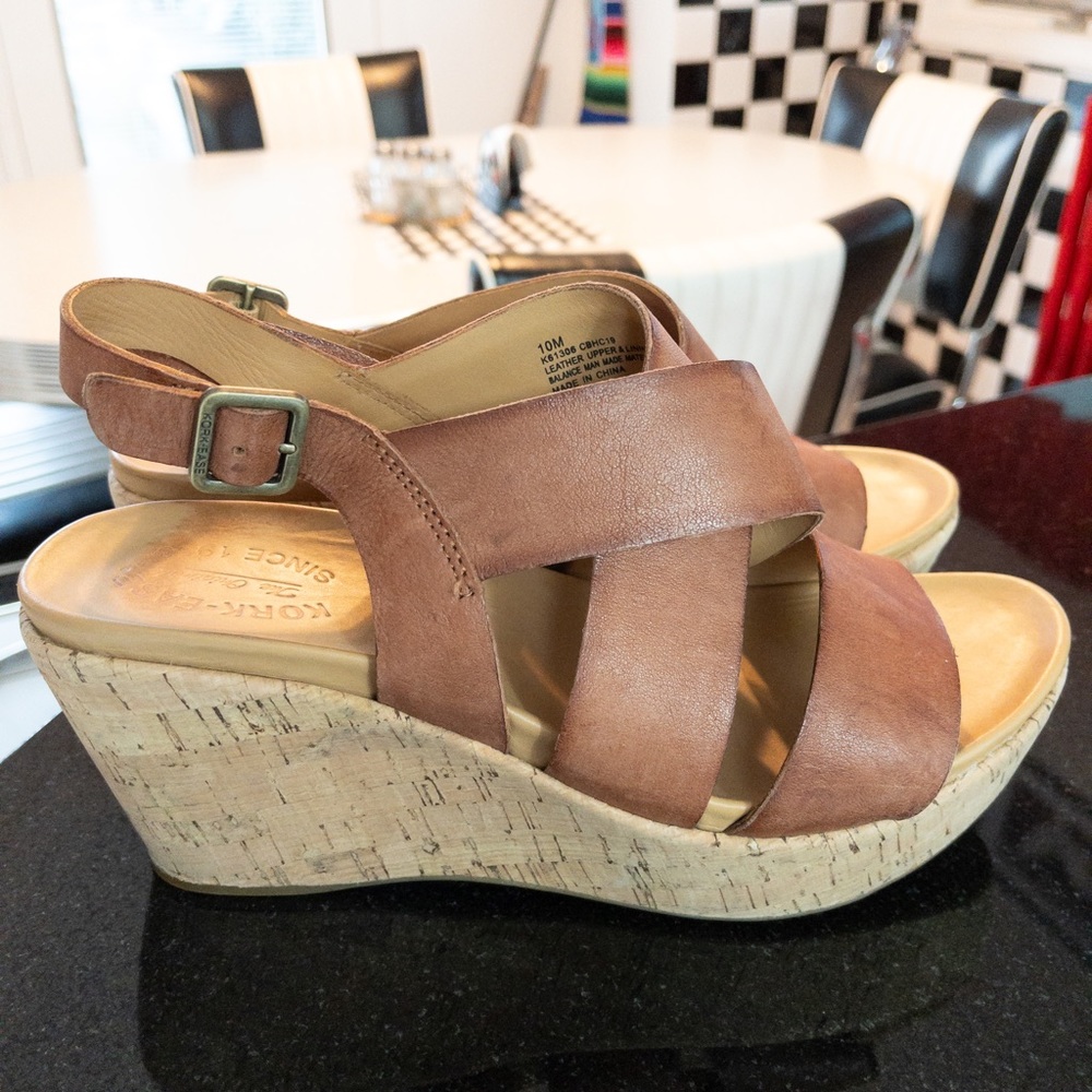 Kork-Ease Brown Wedges